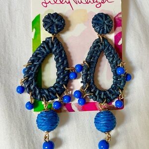 Lilly Pulitzer Navy and Cobalt Earrings